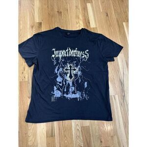 Impact Darkness T-shirt Size‎ large y2k Black  cross